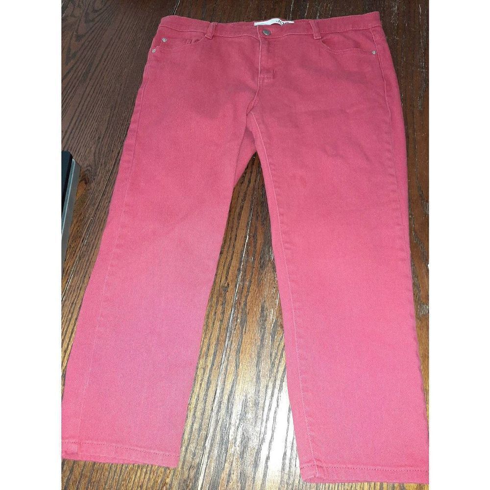 Boys Size 14 Slim Joe Fresh Red Denim Mid Rise Blue Jeans with Pockets
